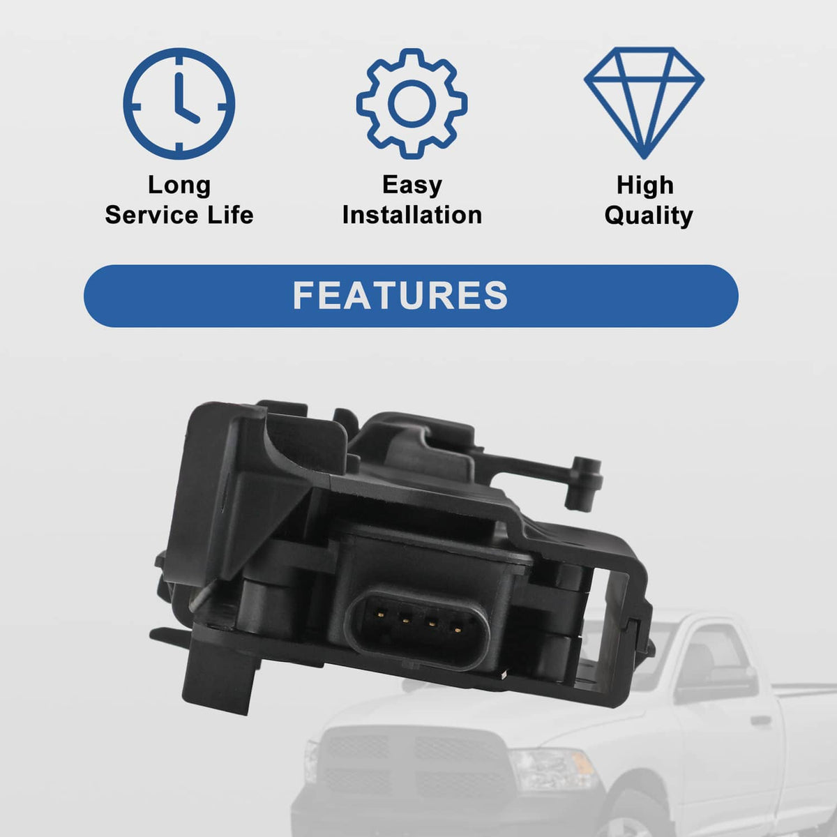 Solidspare New Active Grille Shutter Actuator Motor For 13-18 Dodge Ram 1500 19-21 Classic