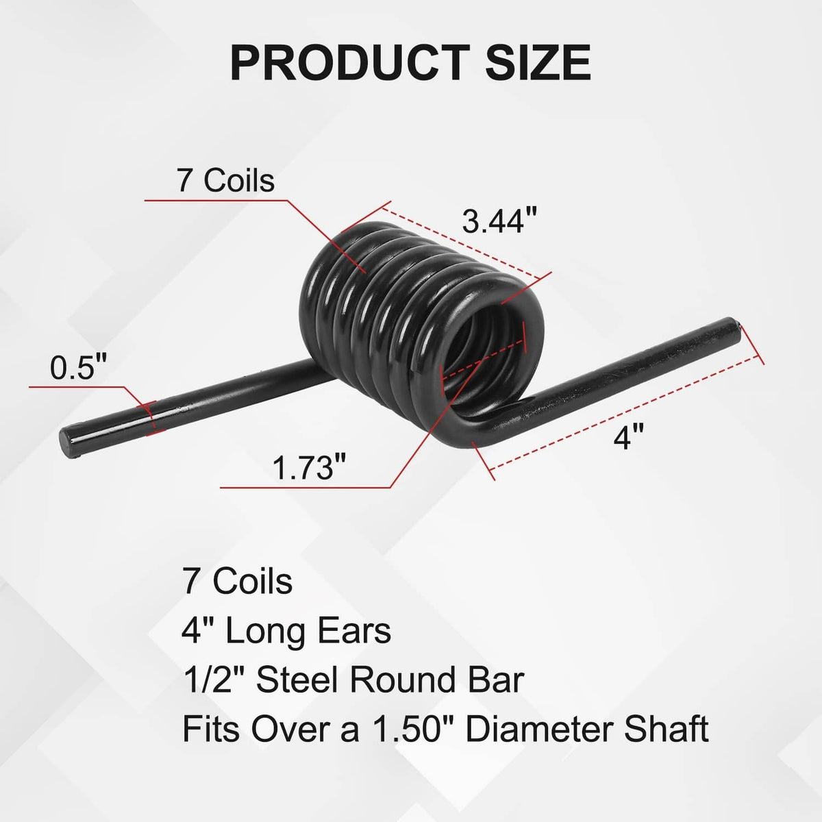 Solidspare 2 Pairs 7 Coils Trailer Heavy Duty Ramp Springs For Trailer RS16933RH RS16933LH