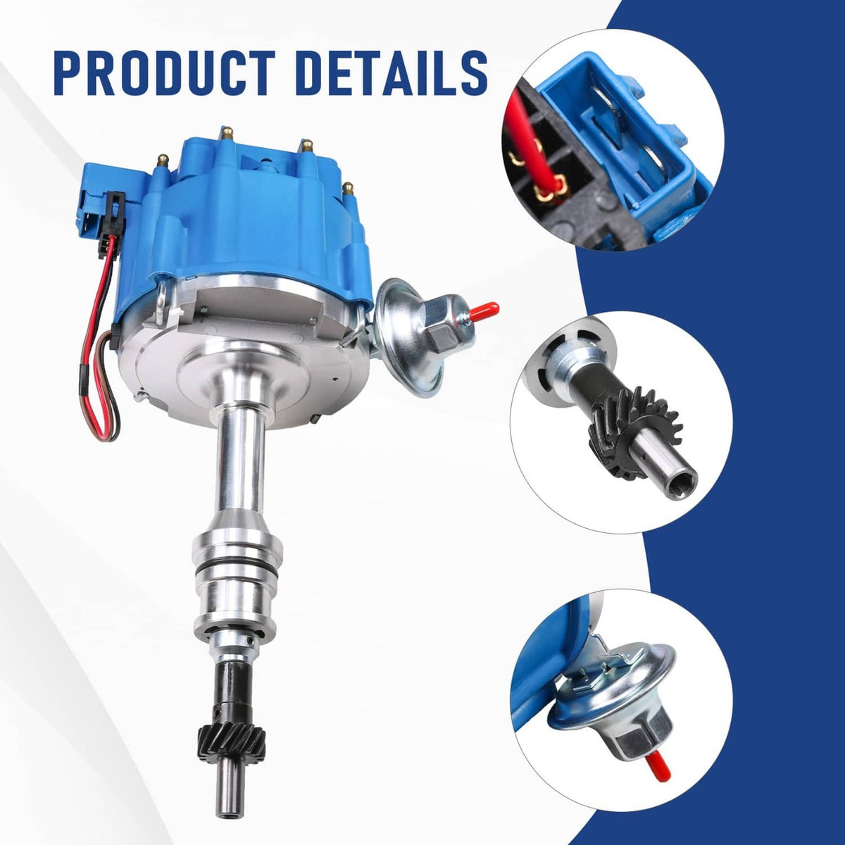 Solidspare 65k Coil HEI Distributor Ignition Module Fits Ford SBF Small Block 351W Windsor