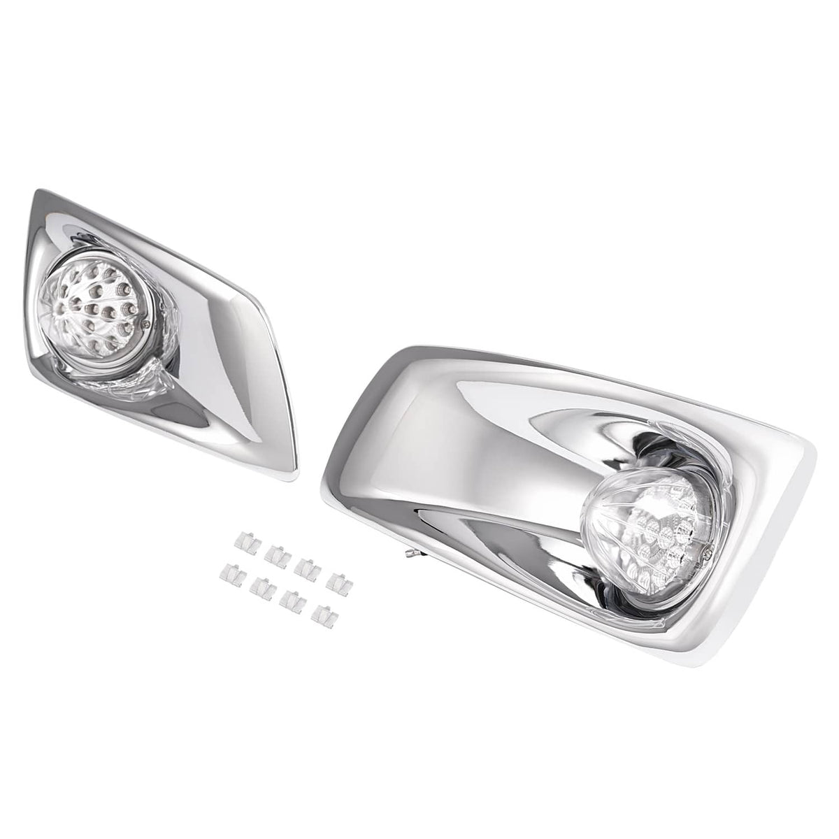 Solid Spare LED Fog Lights Lamp W/Bezel Clear Lens Pair LH & RH For Kenworth T660 2007-2017