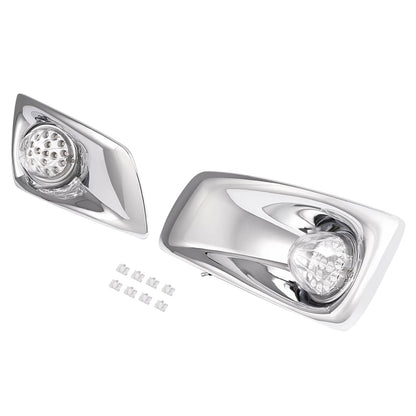 Solid Spare LED Fog Lights Lamp W/Bezel Clear Lens Pair LH & RH For Kenworth T660 2007-2017