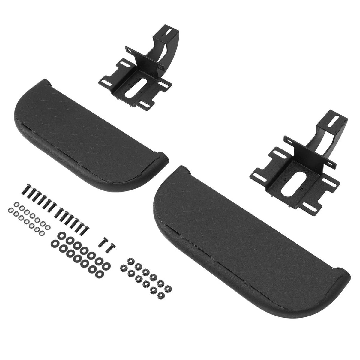 Solid Spare For 07-18 Jeep Wrangler JK Steel Side Hoop Steps Nerf Bar Running Boards 2-Door