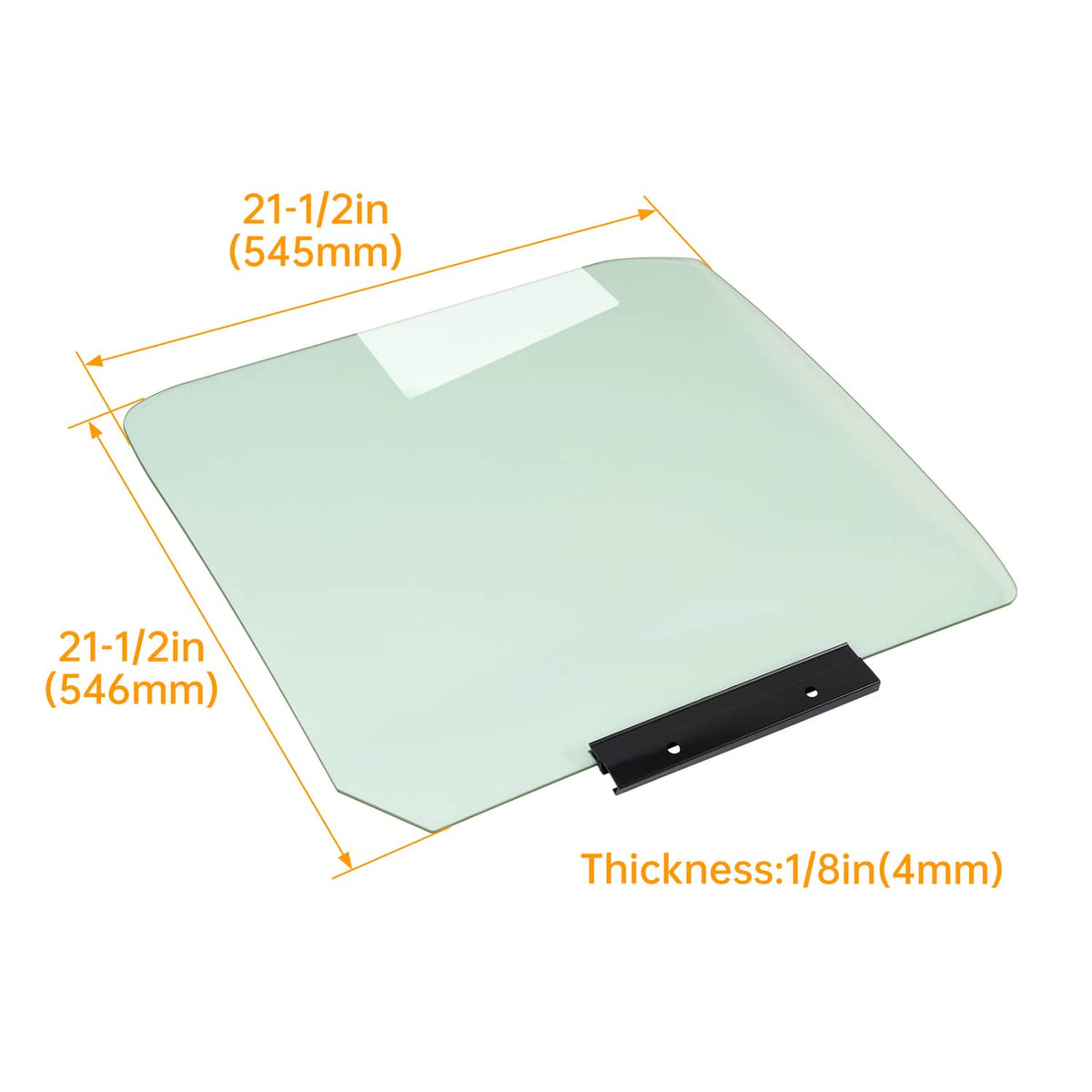 Solid Spare For Ford F-150 F-250 F-350 Bronco 87-97 Door Window Glass Front Passenger Side