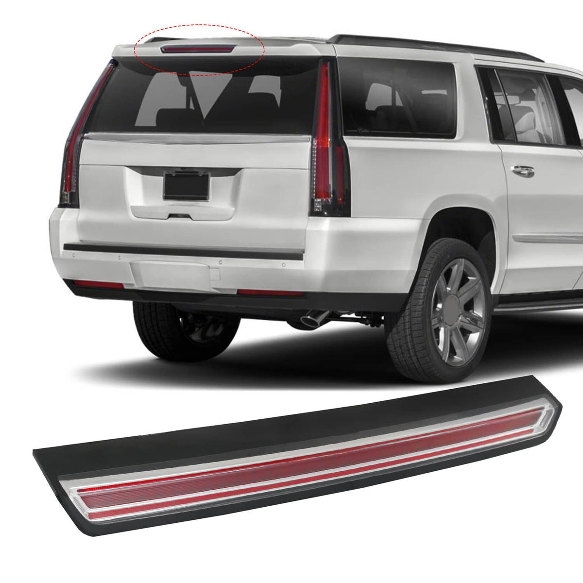Solidspare FOR GMC YUKON CADILLAC ESCALADE THIRD BRAKE LIGHT HIGH MOUNT STOP LAMP 2015-2020
