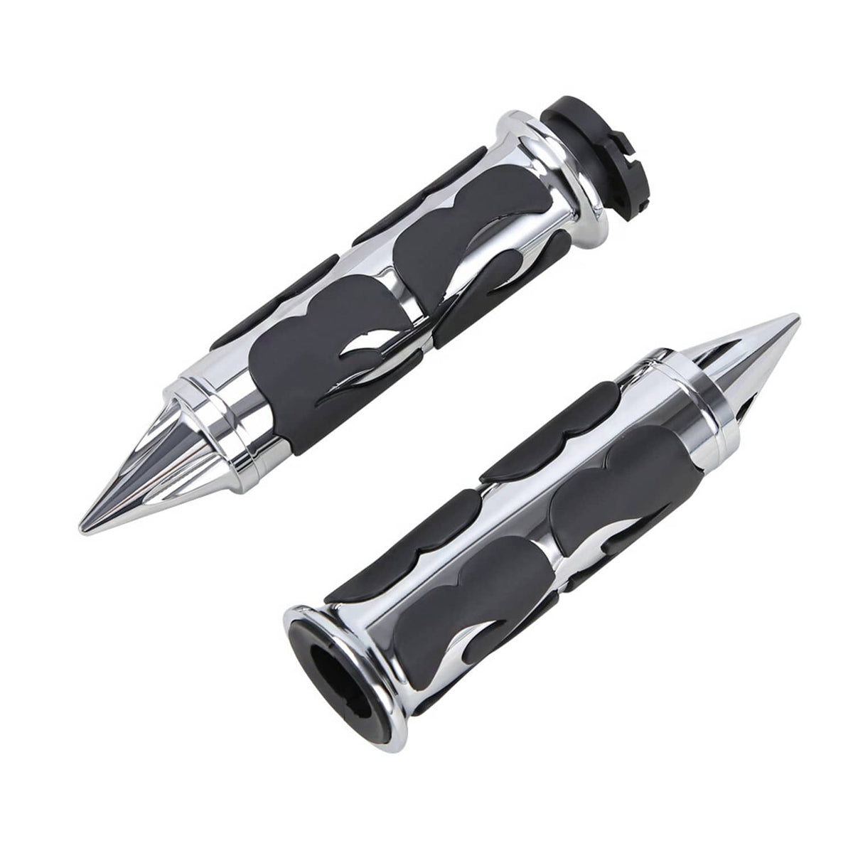Solidspare 1" Chrome Handle Bar Hand Grips for Harley Touring Road King Street Glide 883 XL