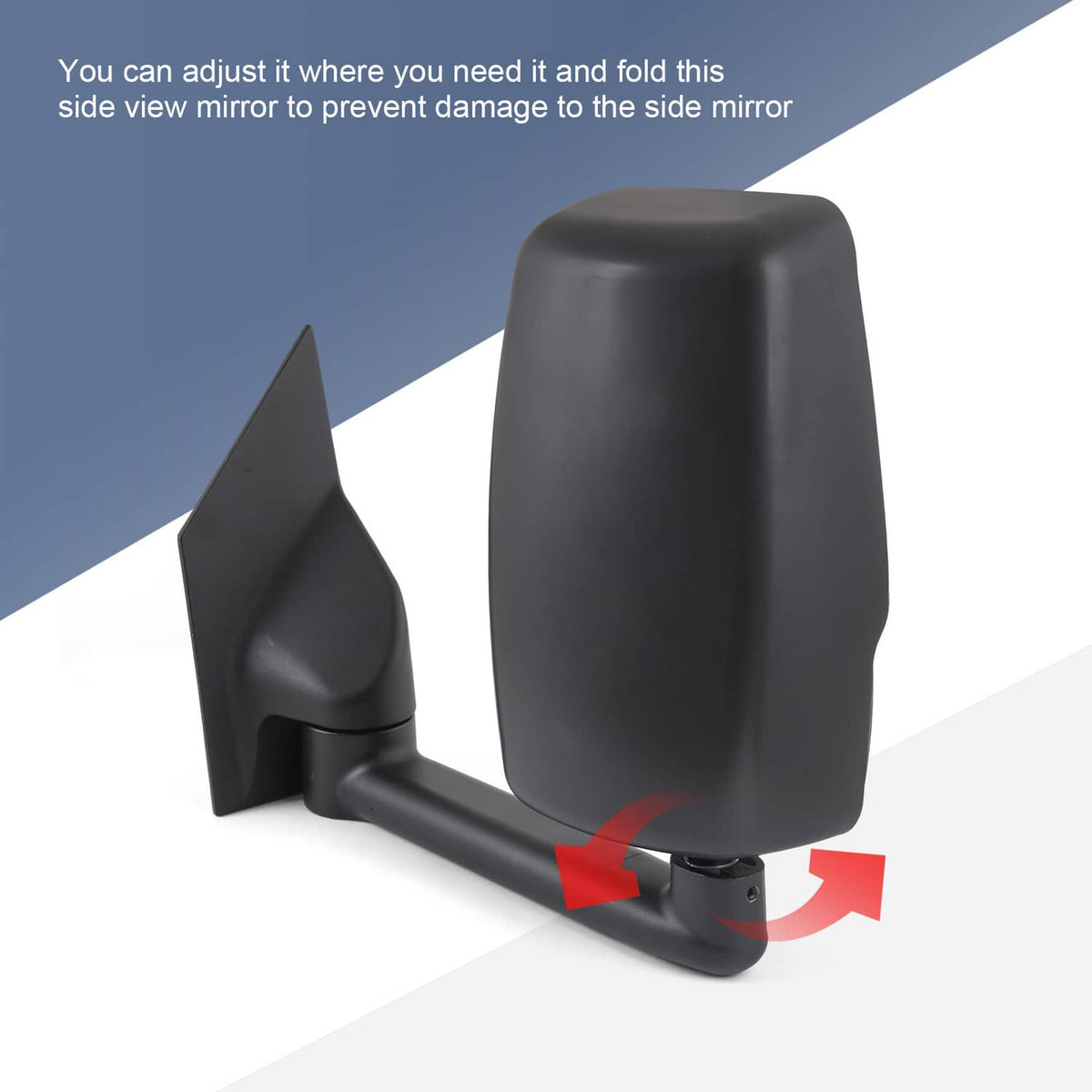 Solidspare LH + RH Pair Manual Tow Mirrors For 2003-2017 Chevy Express Savana Van Smooth