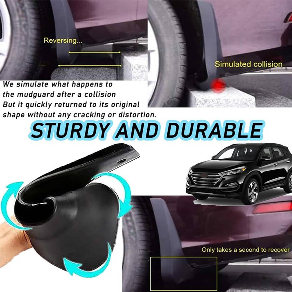 Solidspare Mud Flaps Splash Guards Mudguards Front & Rear For 2016-2021 Hyundai Tucson