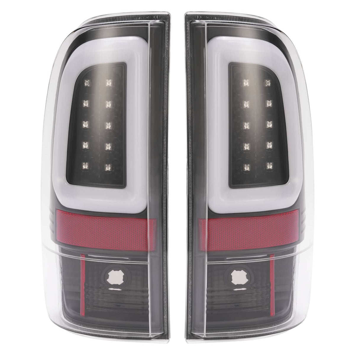 Solid Spare Black LED Tube Tail Lights Lamps For Ford F250 F350 F450 SD SuperDuty 2008-2016