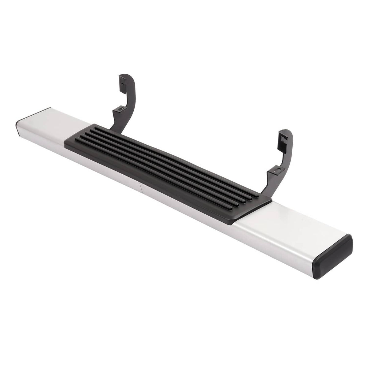 Solid Spare Side Step Bar Running Boards Silver+Black For 19-25 Silverado Sierra Regular Cab
