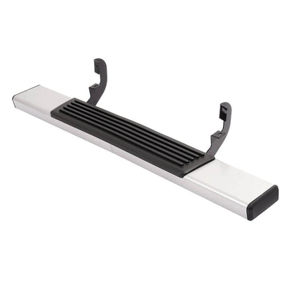 Solid Spare Side Step Bar Running Boards Silver+Black For 19-25 Silverado Sierra Regular Cab
