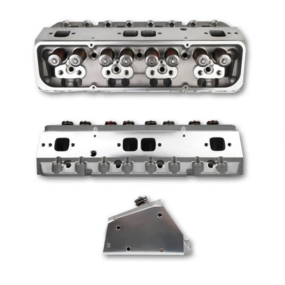 Solidspare 2x Complete Aluminum Cylinder Heads For SBC Chevy 350 190cc 64cc 2.02/1.60 Angle
