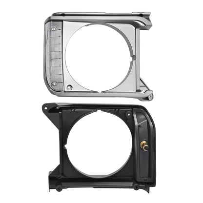 Solid Spare Gray Headlight Bezel Headlight Door Set For Toyota Pickup RWD 79-81 # 8161089105