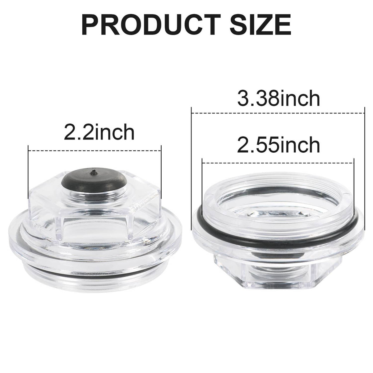 Solidspare 4PCS Replacement 8K 2-7/8" Oil Bath Caps Trailer Axle For Dexter 21-35 LCI 8000#