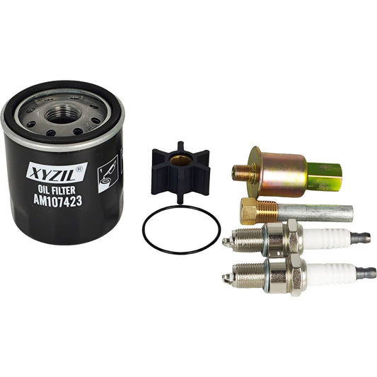 Solid Spare Maintenance Service Kit w/ Spark Plug & Fuel Filter for Kohler Marine 7.3E