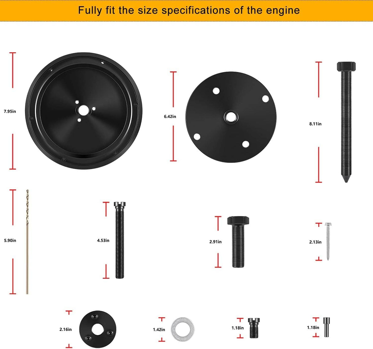 Solid Spare for Cummins L10 L10G M11 ISM Rear Crankshaft Oil Seal Remove Install Tool ST-221