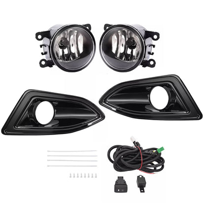 Solid Spare Bumper Fog Lights Lamps W/Harness Switch For Ford Edge 2015-2018 Halogen