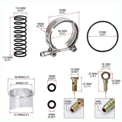 Solidspare Intake Turbo Charge Pipe Kit w/Tial & 50mm Bov For BMW N54 E88 E90 E92 135i 335i