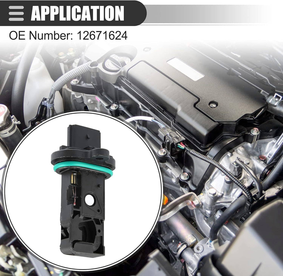 Solidspare Air Flow Sensor Meter Black For 2017-2019 Chevrolet Cruze（0280218419）1.4L 1.8L