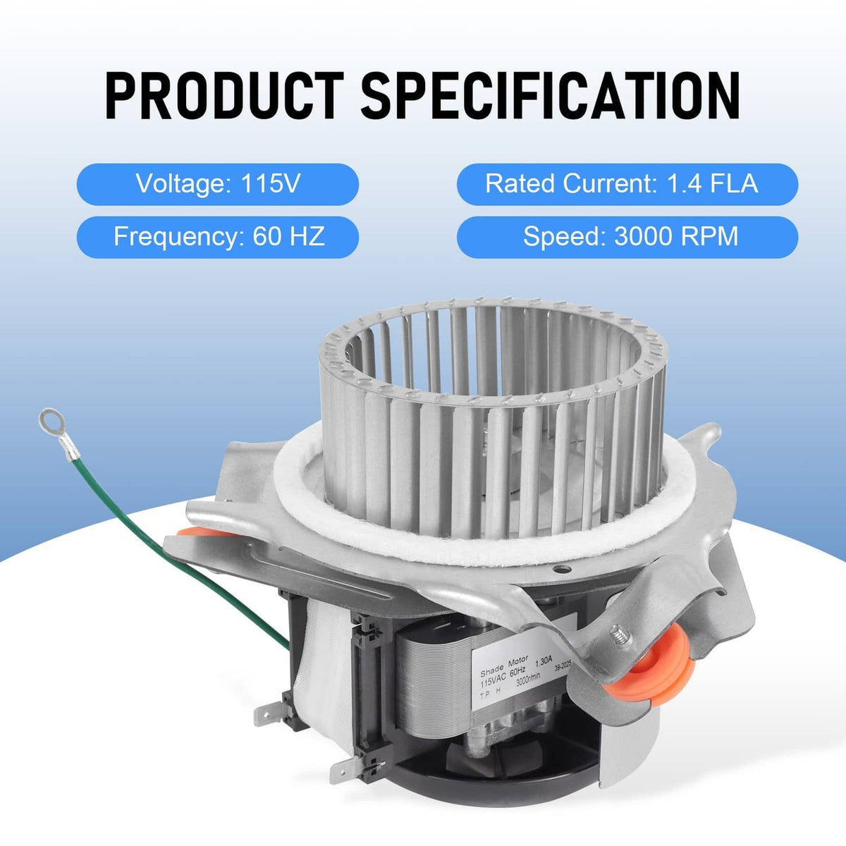 Solidspare Draft Inducer Blower Motor For J238-112-11202 JAKEL HC21ZE122A 326634-401