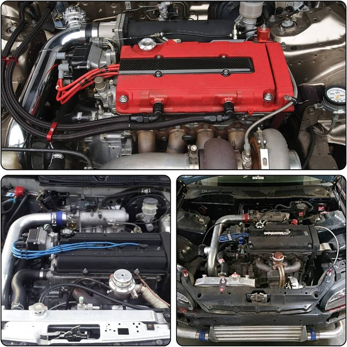 Solidspare New Intercooler Pipe & Boot Kit For 1990-2001 Acura Integra / Honda Civic