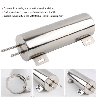 Solidspare 3" X 10" 32OZ Polished Stainless Steel Radiator Coolant Overflow Catch Tank Can