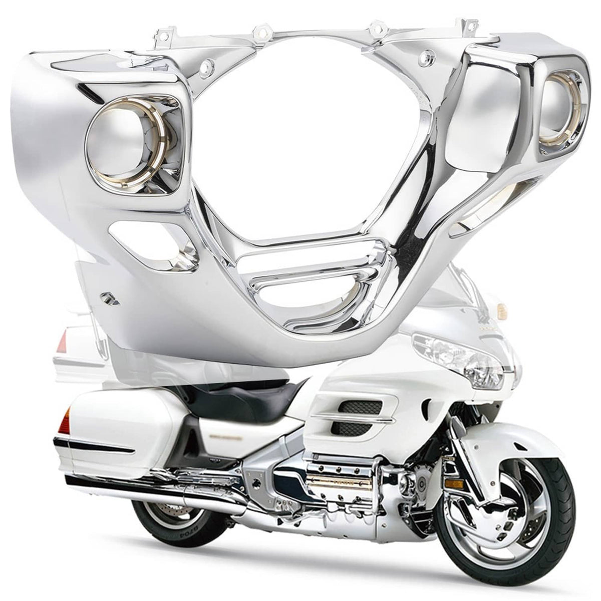 Solidspare ABS Front Lower Engine Cowl Cover Chrome Fit For Honda Goldwing GL1800 2001-2011