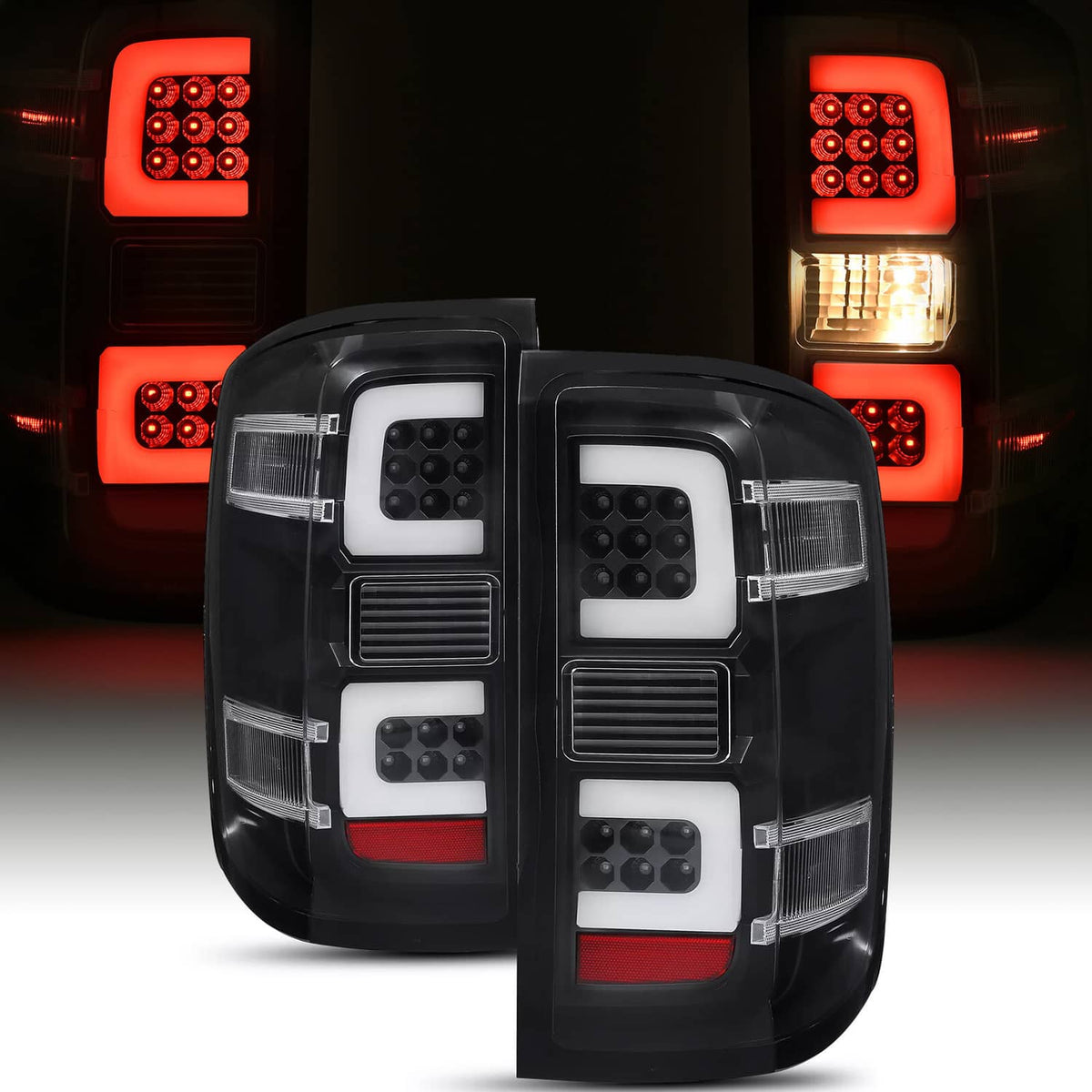 Solid Spare Sequential Led Tail Lights For Chevy Silverado 1500 2500 3500HD 2014-2018