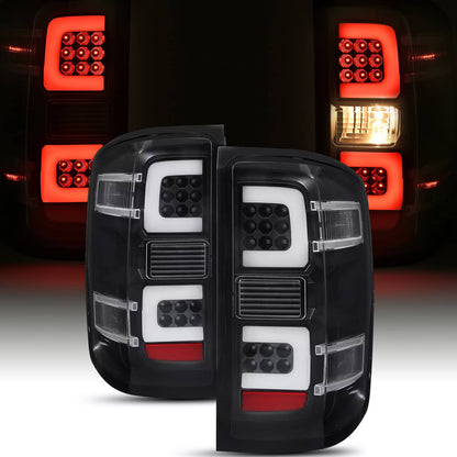 Solid Spare Sequential Led Tail Lights For Chevy Silverado 1500 2500 3500HD 2014-2018