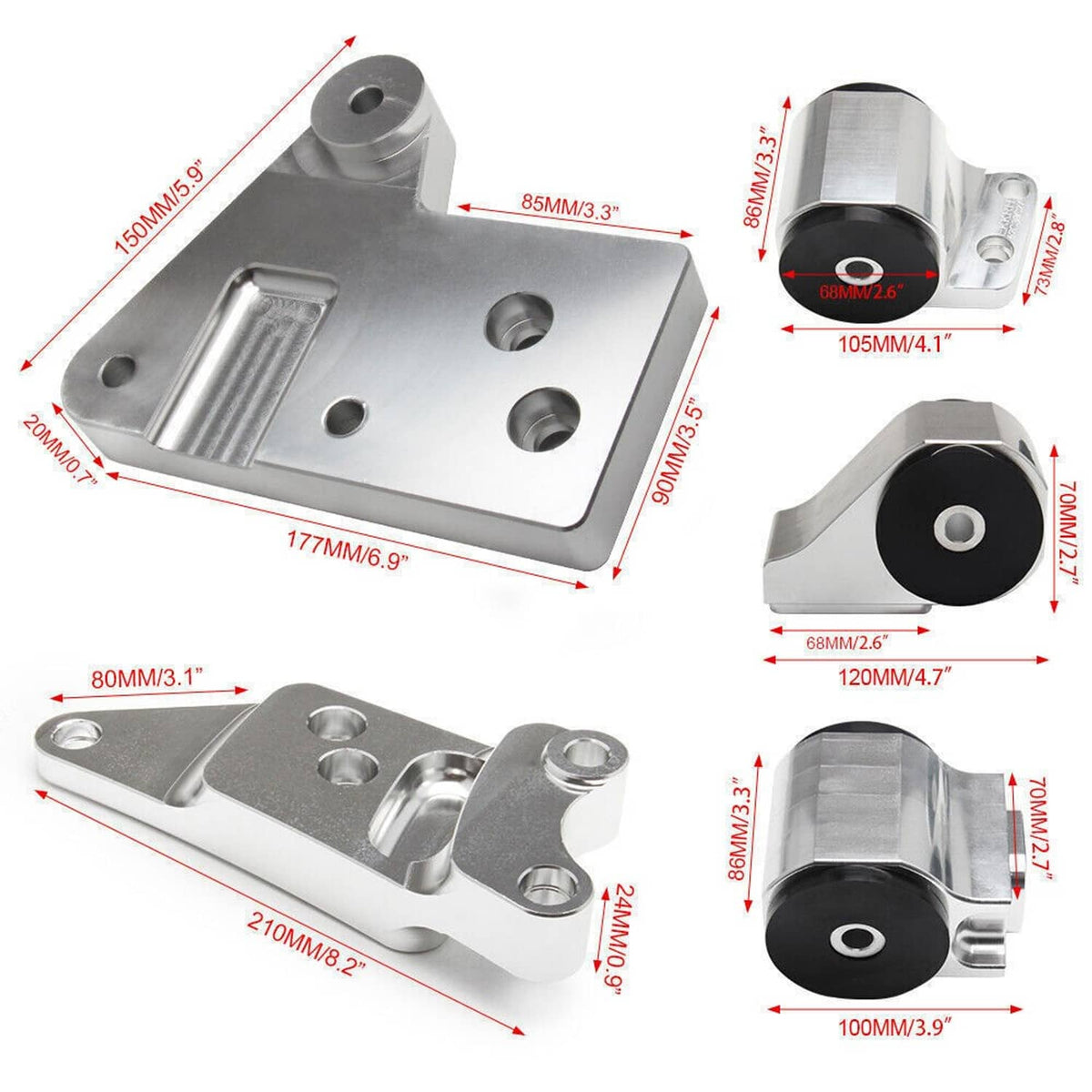 Solidspare Engine Mount Bracket For K-Swap EK Chassis 96-00 Honda Civic K20 K24 K-Series