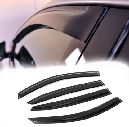 Solidspare Window Visor Rain Guard Vent For Honda Accord 2008-2012 Wavy Mugen Style Tinted