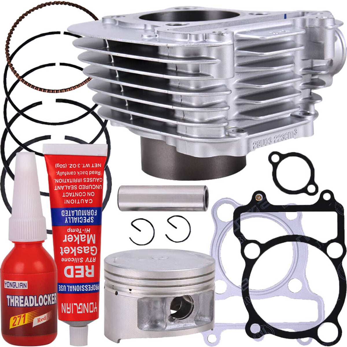 Solidspare For Yamaha XT225 TTR225 TTR230 Cylinder Piston Rings Gaskets Top End Rebuild Kit