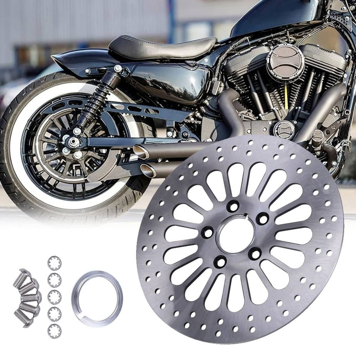 Solidspare 11.5" Rear Brake Rotor Disc for Harley Touring Road King Electra Glide