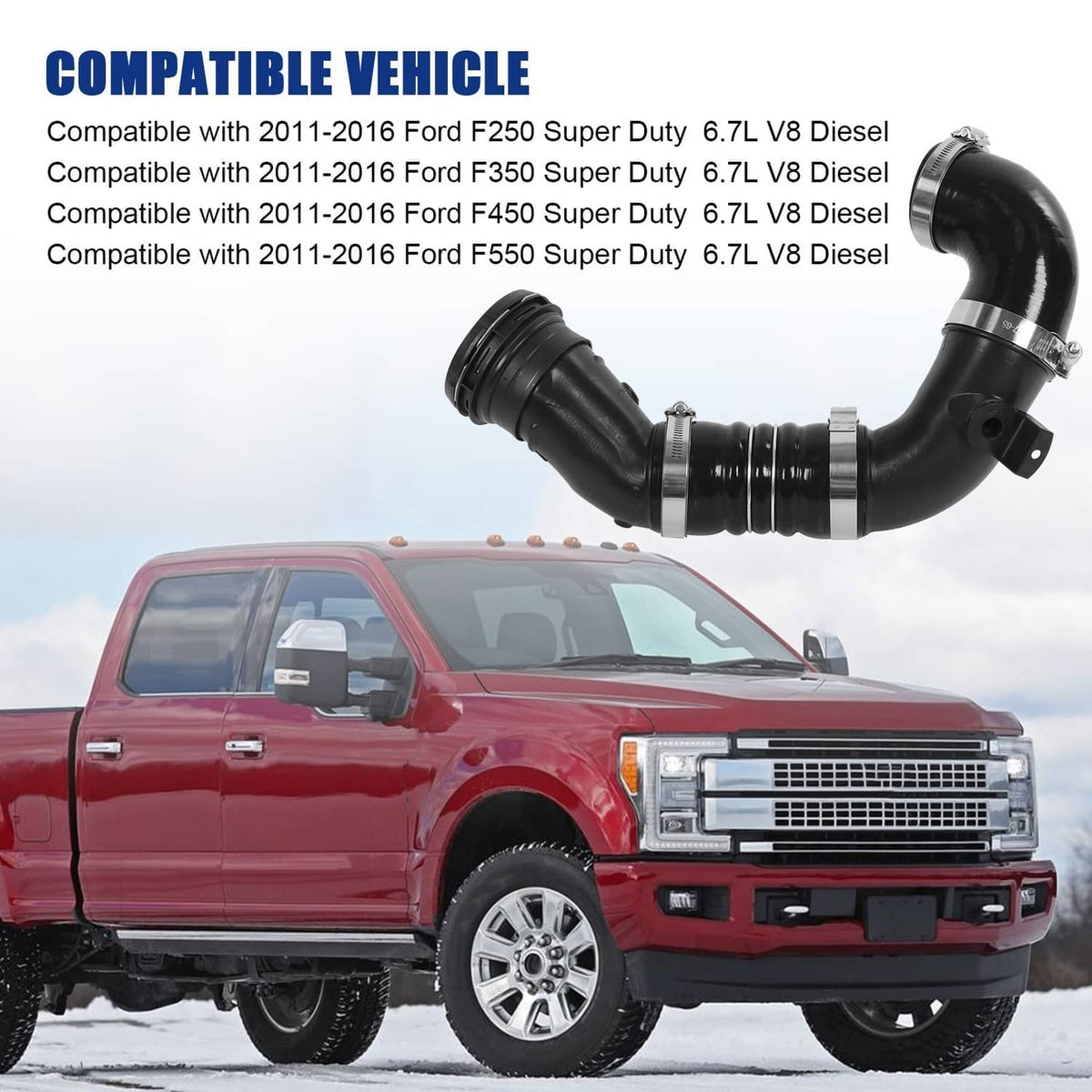 Solidspare Turbo Intercooler Outlet Tube Kit 2011-2016 Power Stroke Engines 6.7L BC3Z6F073A