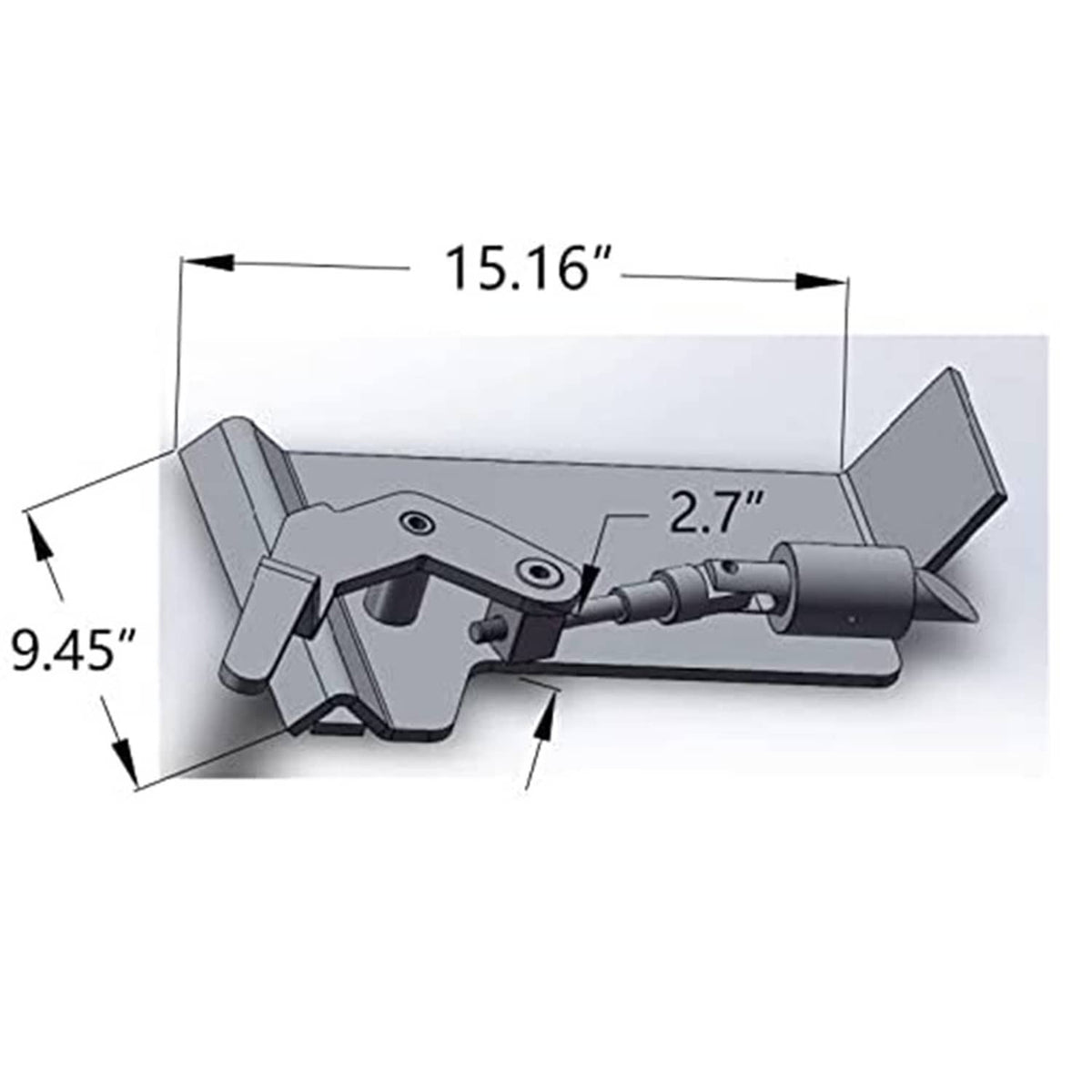 Solidspare Conversion Adapter Latch Box & 1/2" Mount Plate for Skid Steer Quick Tach Attach