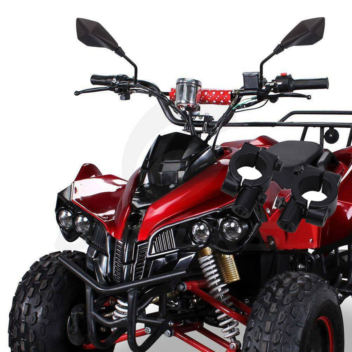 Solidspare ATV Rear Side View Mirrors w/ 7/8" Handlebar For Can-Am DS250 Polaris Sportsman