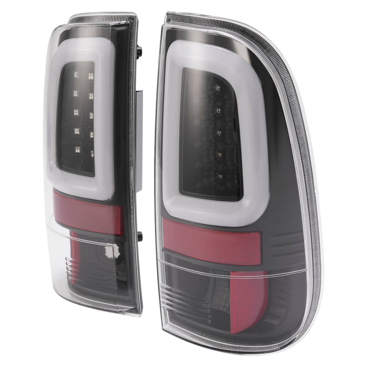 Solid Spare Black LED Tube Tail Lights Lamps For Ford F250 F350 F450 SD SuperDuty 2008-2016
