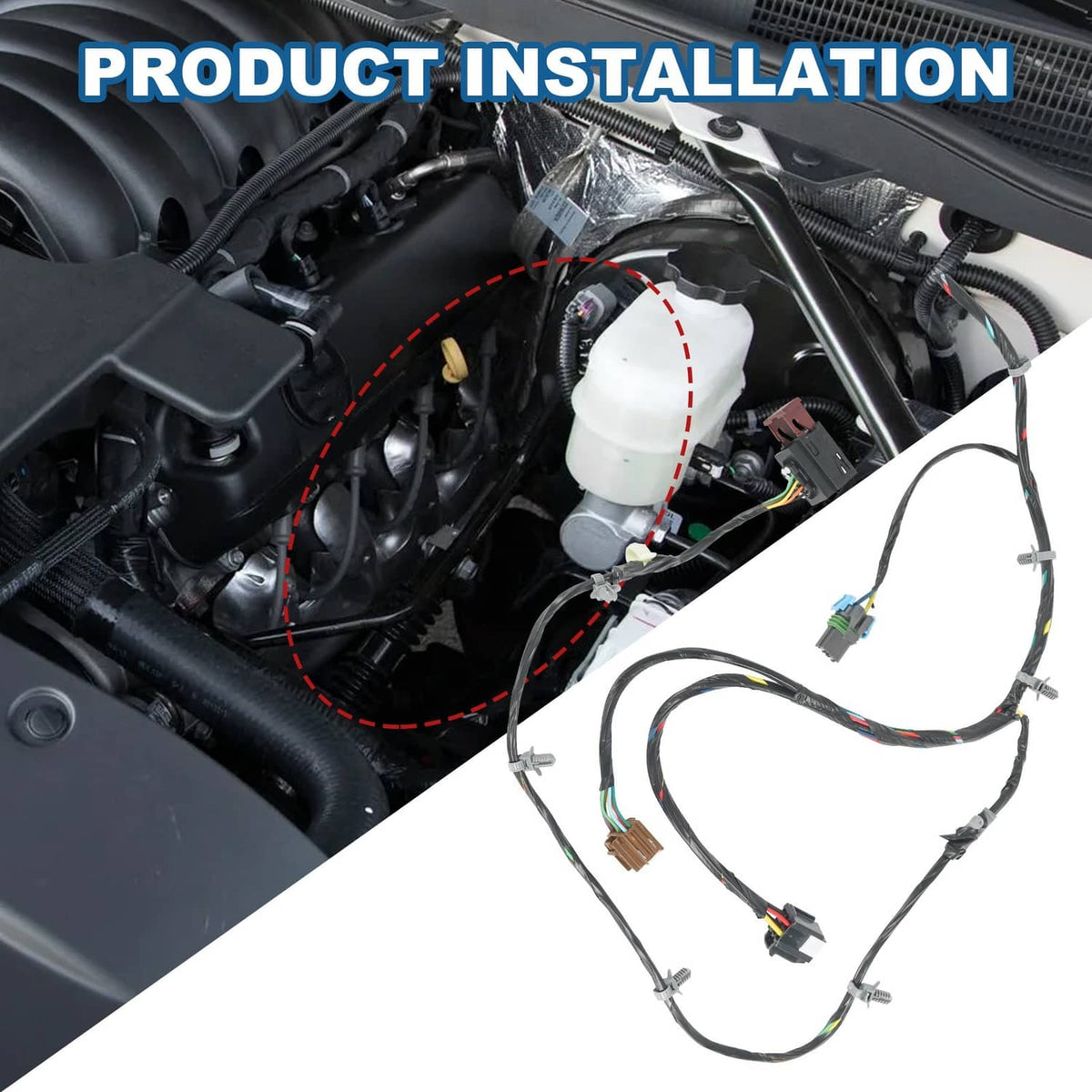 Solidspare Driver Front Door Wiring Harness For 07-08 Chevrolet Silverado GMC Sierra DL3