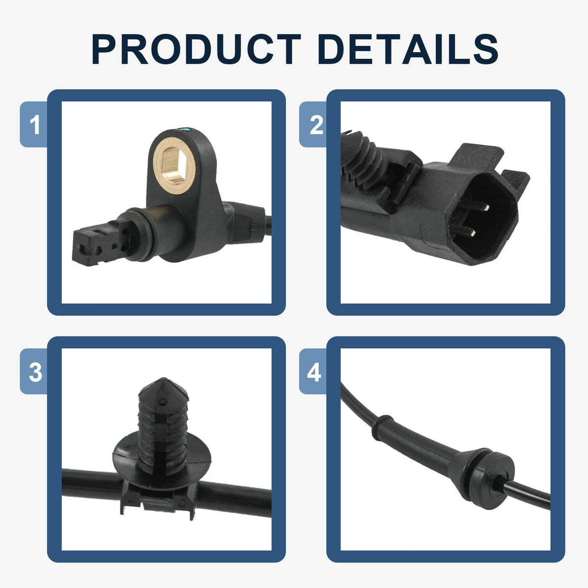 Solidspare ABS Wheel Speed Sensor Set For Dodge Nitro 2007 2010 2011 3.7L 4.0L Front Rear
