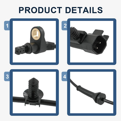 Solidspare ABS Wheel Speed Sensor Set For Dodge Nitro 2007 2010 2011 3.7L 4.0L Front Rear