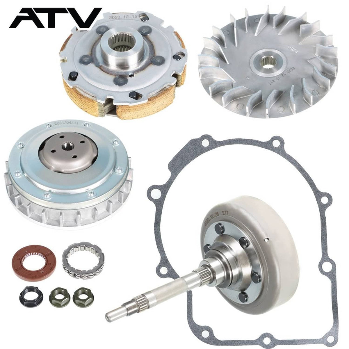 Solidspare Wet Clutch Sheave Housing Bearing Gasket Kit 02-08 For Yamaha Rhino Grizzly 660