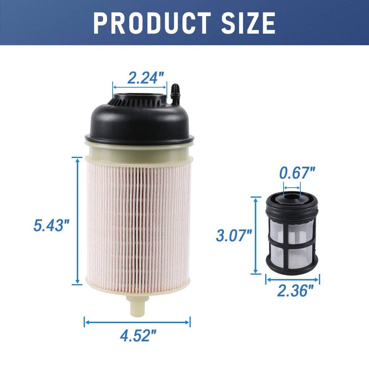 Solidspare For Freightliner Cascadia DD13 DD15 DD16 PF9908 Fuel Filter & Oil Filter P551005