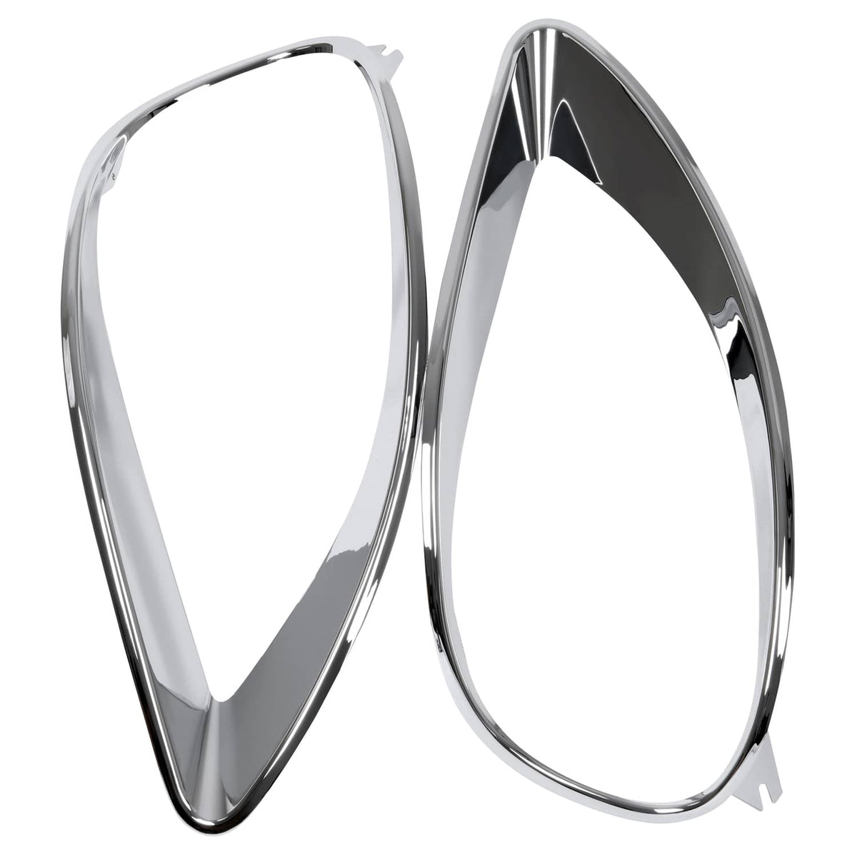 Solid Spare Left & Right Chrome Headlight Bezel Trim For Freightliner Columbia 2001-2017