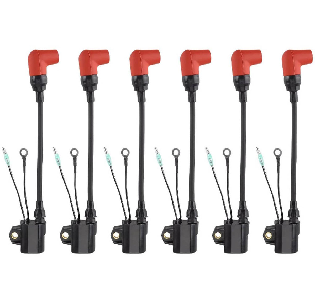 Solid Spare 6Pcs Fits YAMAHA MARINE IGNITION COIL ASSEMBLY 6R3-85570-00-00 18-5128