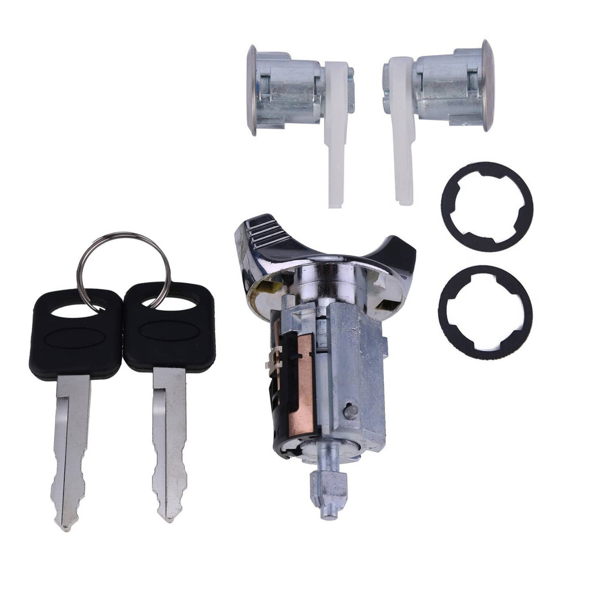 Solid Spare IGNITION & DOOR LOCK CYLINDER SET FOR 92-96 BRONCO F-150 F-250 F-350 KEYED ALIKE