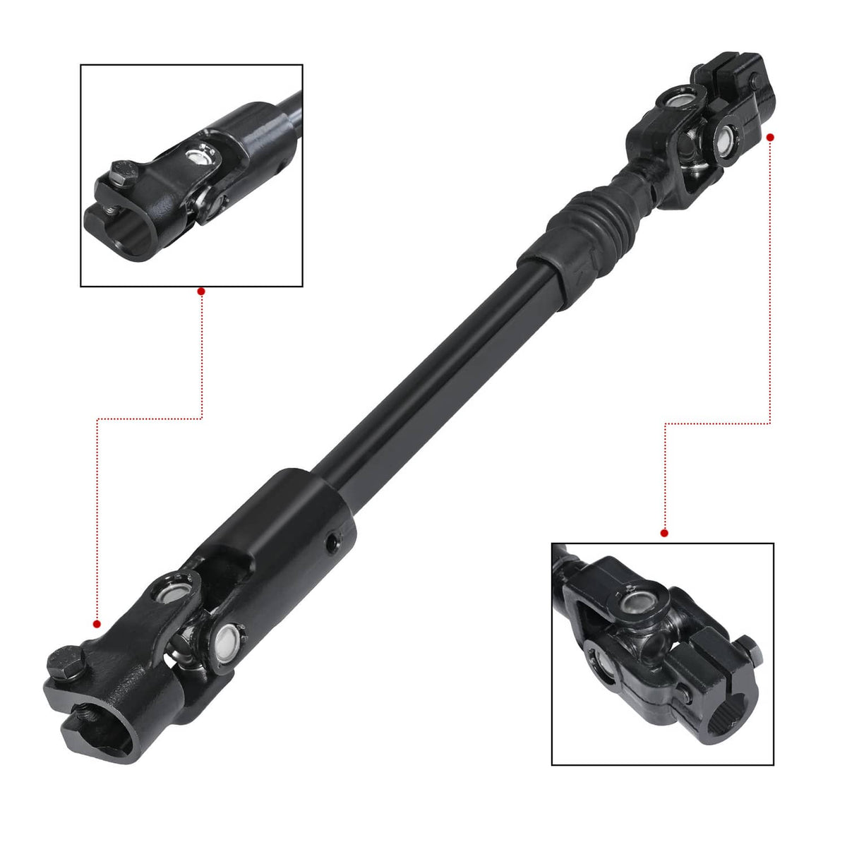 Solidspare Black Power Steering Column Shaft for Jeep Cherokee XJ 1984-1994 4713943