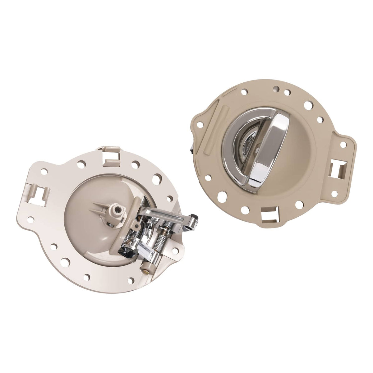 Solid Spare For Jeep Commander 2006-2010 Silvery & Tan Inside Inner Door Handle Chrome