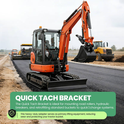 Solidspare W/Plate Quick Attach Brackets Bucket Ears For Kubota KX040 U35 KX71 KX91 KX121