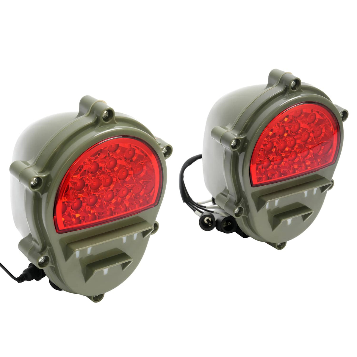 Solid Spare 2x LED Brake Lights Lamps New Red Rear Stop Tail Lights For Humvee M998 M35