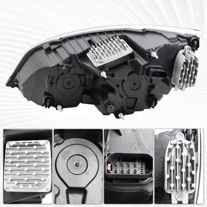 Solidspare Pair New Full LED Headlights Headlamps For 2018-2022 Freightliner Cascadia Black