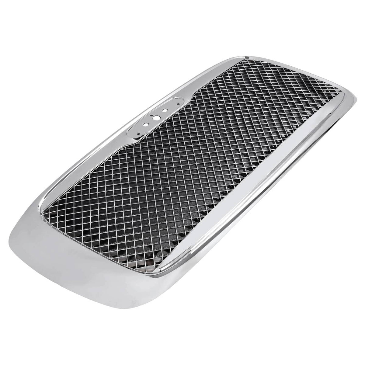 Solid Spare Fits 00-12 Freightliner Columbia Front Grille W/BUG Screen Chrome Mesh Style
